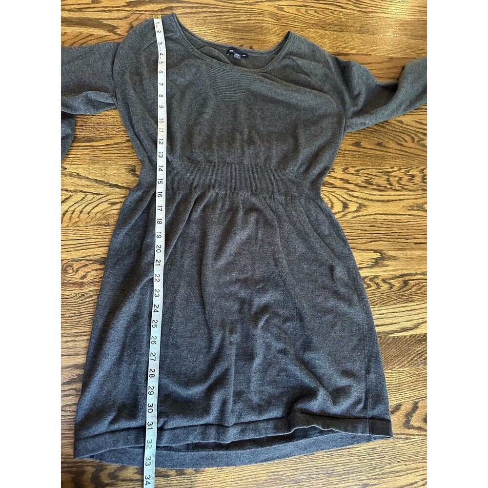 Gap Sweater Dress Women's Large Gray‎ Long Sleeve Rabbit Hair Blend Ribbed Soft - Picture 8 of 8